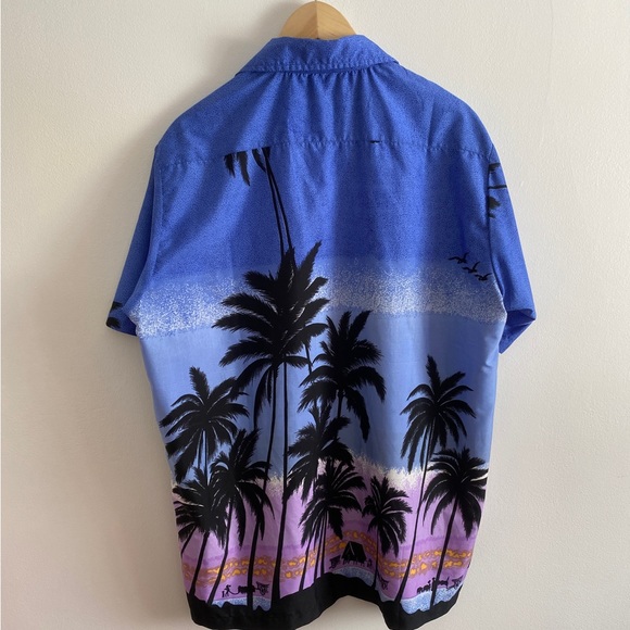 GJC VTG Hawaiian Style Short Sleeve Botton Down Shirt Men Size Large St. Thomas - Picture 6 of 14
